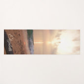 Beach Sunset, Sand, Waves-Personalized Yogamat (Voorkant (horizontaal))