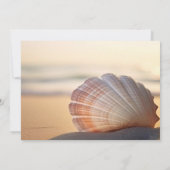 Beach Sunset Seashell Bewaar de datum Save The Date (Achterkant)