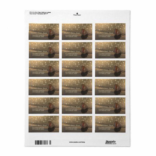 Beach Sunset Seashell String Lights Label (Full Sheet)