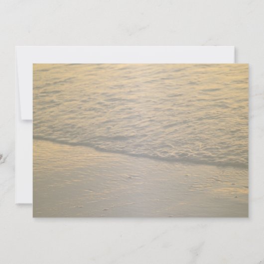 Beach Sunset Seashell Wedding Kaart (Achterkant)