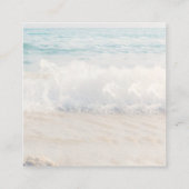 Beach Sunset Seaside Wedding Scan Code RSVP Informatiekaartje (Achterkant)