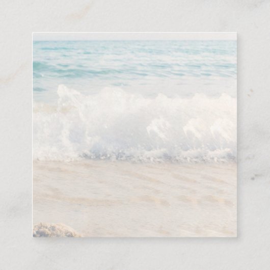 Beach Sunset Seaside Wedding Scan Code RSVP Informatiekaartje (Achterkant)