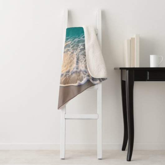 Beach Sunset Sherpa Deken (In situ)