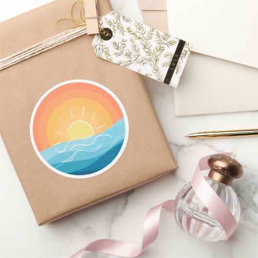 Beach Sunset Sticker (Geschenken)
