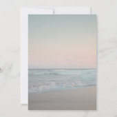 Beach Sunset, String Lights Script Reception Kaart (Achterkant)