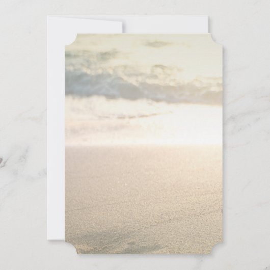 Beach Sunset String Lights Seashell Vrijgezellenfe Kaart (Achterkant)