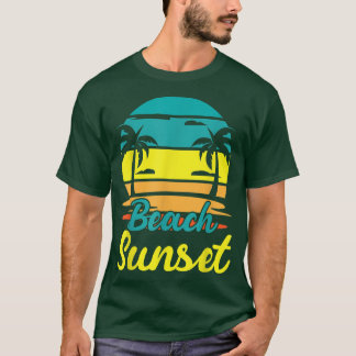 Beach Sunset Sun Sunrise Island Vacation Tanning S T-shirt