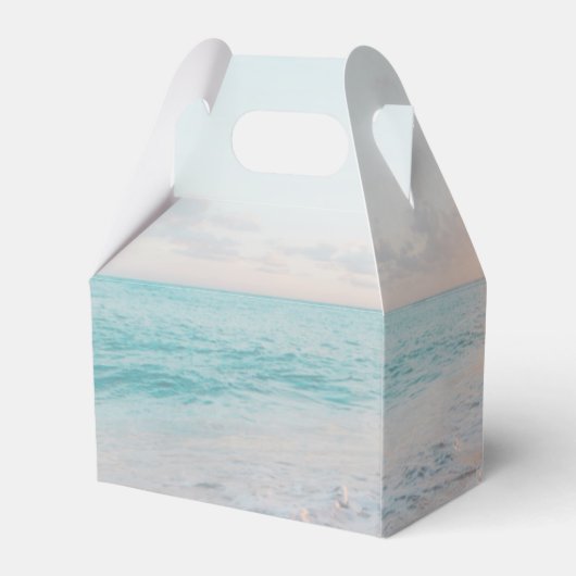 Beach Sunset Sunrise Dank u persoonlijk Bedankdoosjes (Achterkant)