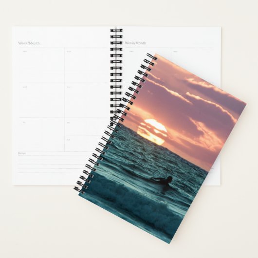 Beach Sunset Surfer Planner (Display)