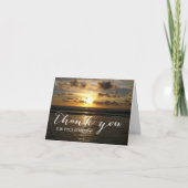 Beach Sunset Sympathie Memorial Bedankkaart (Voorkant)