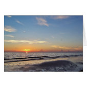 Beach Sunset Sympathie Wenskaart (Voorkant Horizontaal)