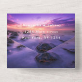 Beach Sunset Tropical Destination Hawaii Summer All In One Uitnodiging (Achterkant)