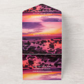 Beach Sunset Tropical Destination Hawaii Summer All In One Uitnodiging (Buitenkant)