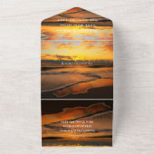 Beach Sunset Tropical Destination Hawaii Summer All In One Uitnodiging (Buitenkant)