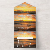Beach Sunset Tropical Destination Hawaii Summer All In One Uitnodiging (Binnen)