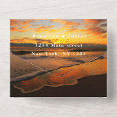 Beach Sunset Tropical Destination Hawaii Summer All In One Uitnodiging (Achterkant)