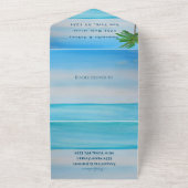 Beach Sunset Tropical Destination Hawaii Summer All In One Uitnodiging (Buitenkant)