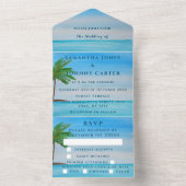 Beach Sunset Tropical Destination Hawaii Summer All In One Uitnodiging (Binnen)