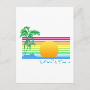 Beach Sunset Turks Caicos Briefkaart