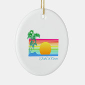 Beach Sunset Turks Caicos Keramisch Ornament (Rechts)