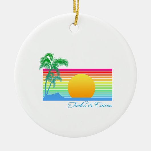 Beach Sunset Turks Caicos Keramisch Ornament (Voorkant)
