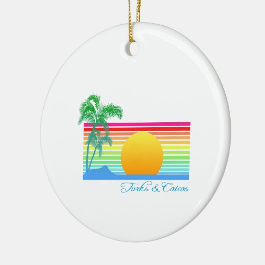 Beach Sunset Turks Caicos Keramisch Ornament (Links)