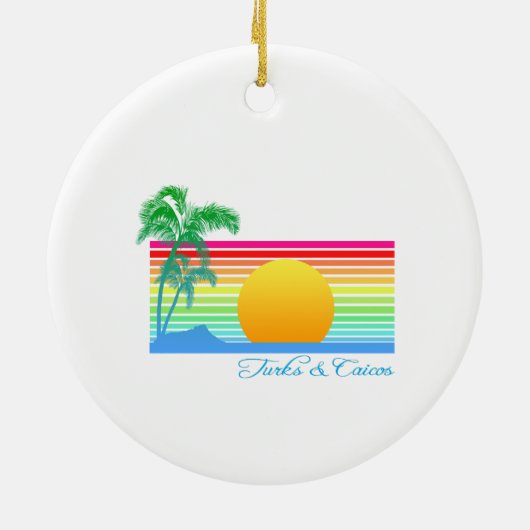 Beach Sunset Turks Caicos Keramisch Ornament (Achterkant)
