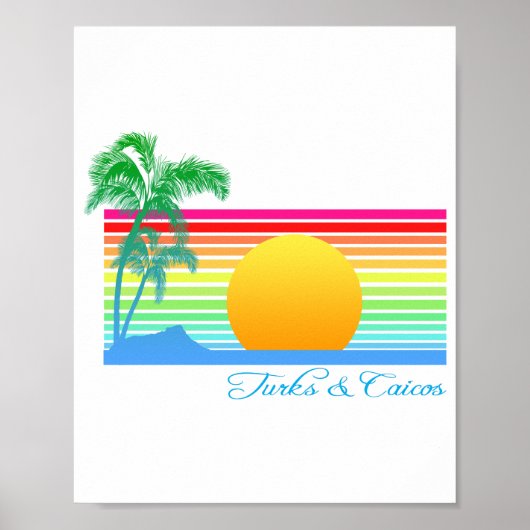 Beach Sunset Turks Caicos Poster (Voorkant)