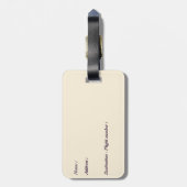  Beach Sunset Vacation lounger peach paars Bagagelabel (Achterkant verticaal)