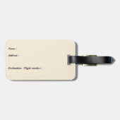  Beach Sunset Vacation lounger peach paars Bagagelabel (Achterkant horizontaal)