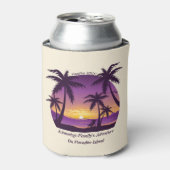  Beach Sunset Vacation lounger peach paars Blikjeskoeler (Blikje Voorkant)