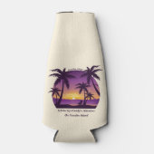 Beach Sunset Vacation lounger peach paars Flesjeskoeler (Voorkant)