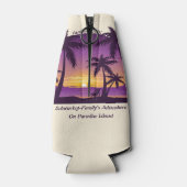 Beach Sunset Vacation lounger peach paars Flesjeskoeler (Achterkant)