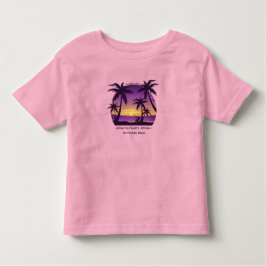 Beach Sunset Vacation lounger peach paars Kinder Shirts