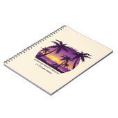  Beach Sunset Vacation lounger peach paars Notitieboek (Linkerzijde)