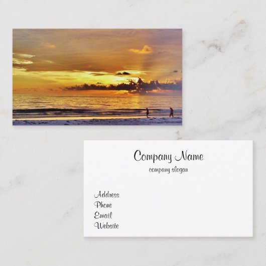 Beach Sunset Visitekaartjes #13 (Voorkant / Achterkant)