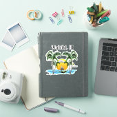 Beach Sunset Waikiki Hawaii Sticker (iPad Cover)