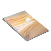 Beach Sunset Waterverf | Mooi geel Notitieboek (Rechterzijde)