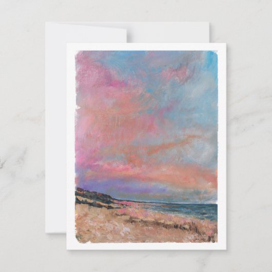 Beach Sunset Waterverf Note (Voorkant)