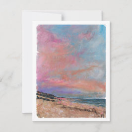 Beach Sunset Waterverf Note
