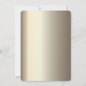 Beach Sunset, Waves, Champagne Glass Gold Weddensc Kaart (Achterkant)