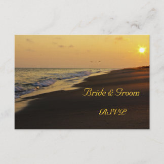 Beach Sunset Weddenschap RSVP-kaart RSVP Kaartje