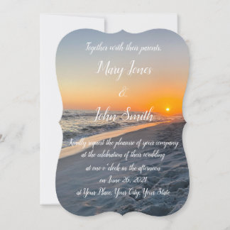 Beach Sunset  Weddenschap Save The Date