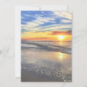 Beach Sunset Weddenschap Uitnodiging (Achterkant)
