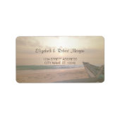 Beach Sunset Weddenschappen Label (Voorkant)