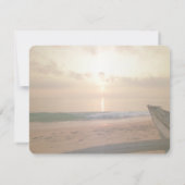 Beach Sunset Wedding, Glasses Rehearsal Dinner Car Kaart (Achterkant)