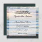 Beach Sunset Wedding Invitations Kaart (Voorkant / Achterkant)