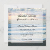 Beach Sunset Wedding Invitations Kaart (Voorkant)