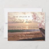 Beach Sunset Wedding, Plumeria Rehearsal Dinner Kaart (Voorkant)
