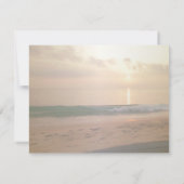 Beach Sunset Wedding, Plumeria Rehearsal Dinner Kaart (Achterkant)